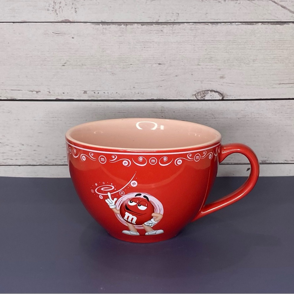 2007 M&M’s World Oversized Red M&M Character Ceramic Mug (Soup Bowl Sized)